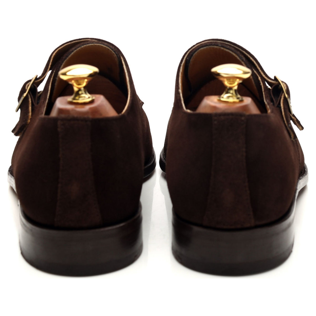 Herring &#39;Shakespeare II&#39; Dark Brown Suede Double Monk Strap UK 9.5 F