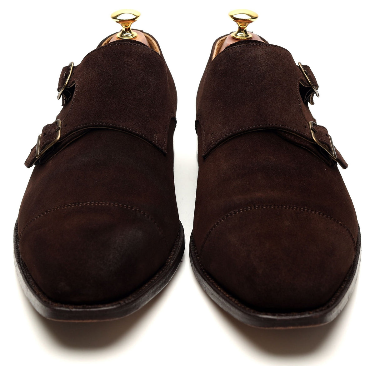 Herring &#39;Shakespeare II&#39; Dark Brown Suede Double Monk Strap UK 9.5 F