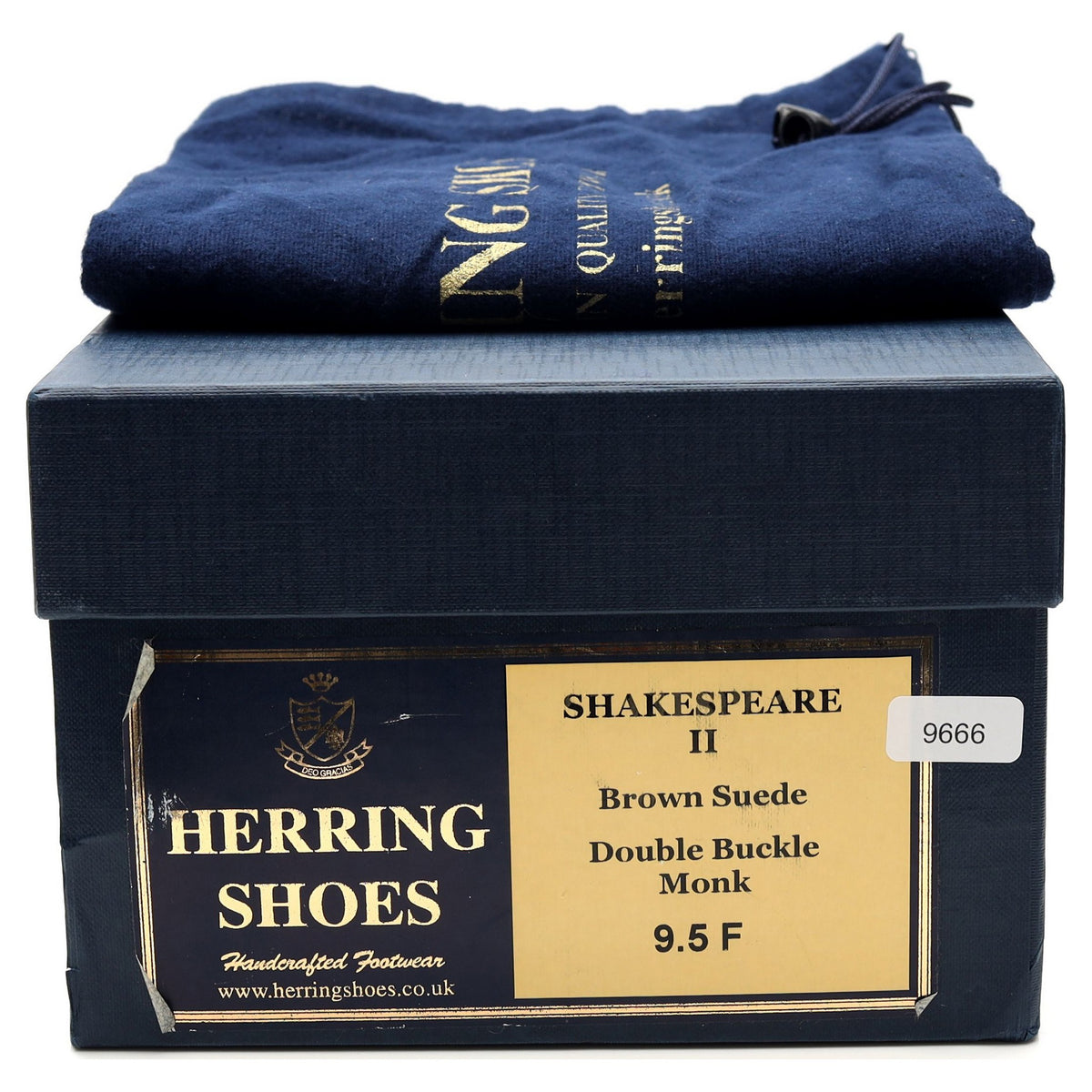 Herring &#39;Shakespeare II&#39; Dark Brown Suede Double Monk Strap UK 9.5 F