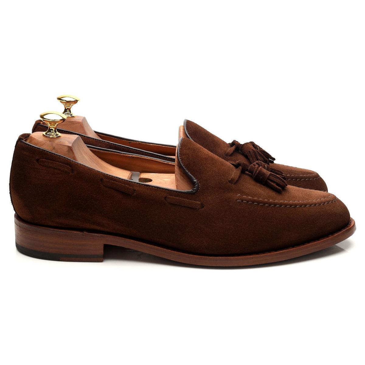 &#39;Finchley&#39; Brown Suede Tassel Loafers UK 10.5 F