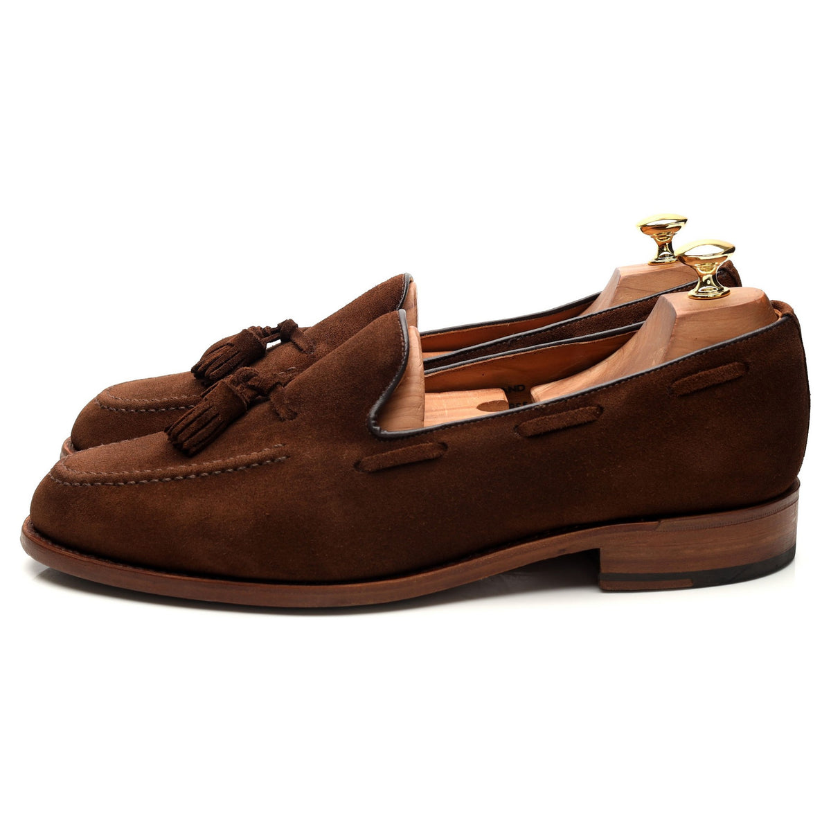 &#39;Finchley&#39; Brown Suede Tassel Loafers UK 10.5 F