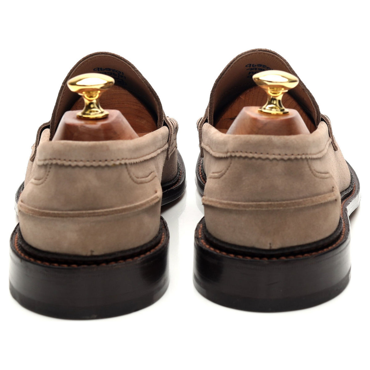 &#39;Adam&#39; Stone Grey Suede Split Toe Loafers UK 9