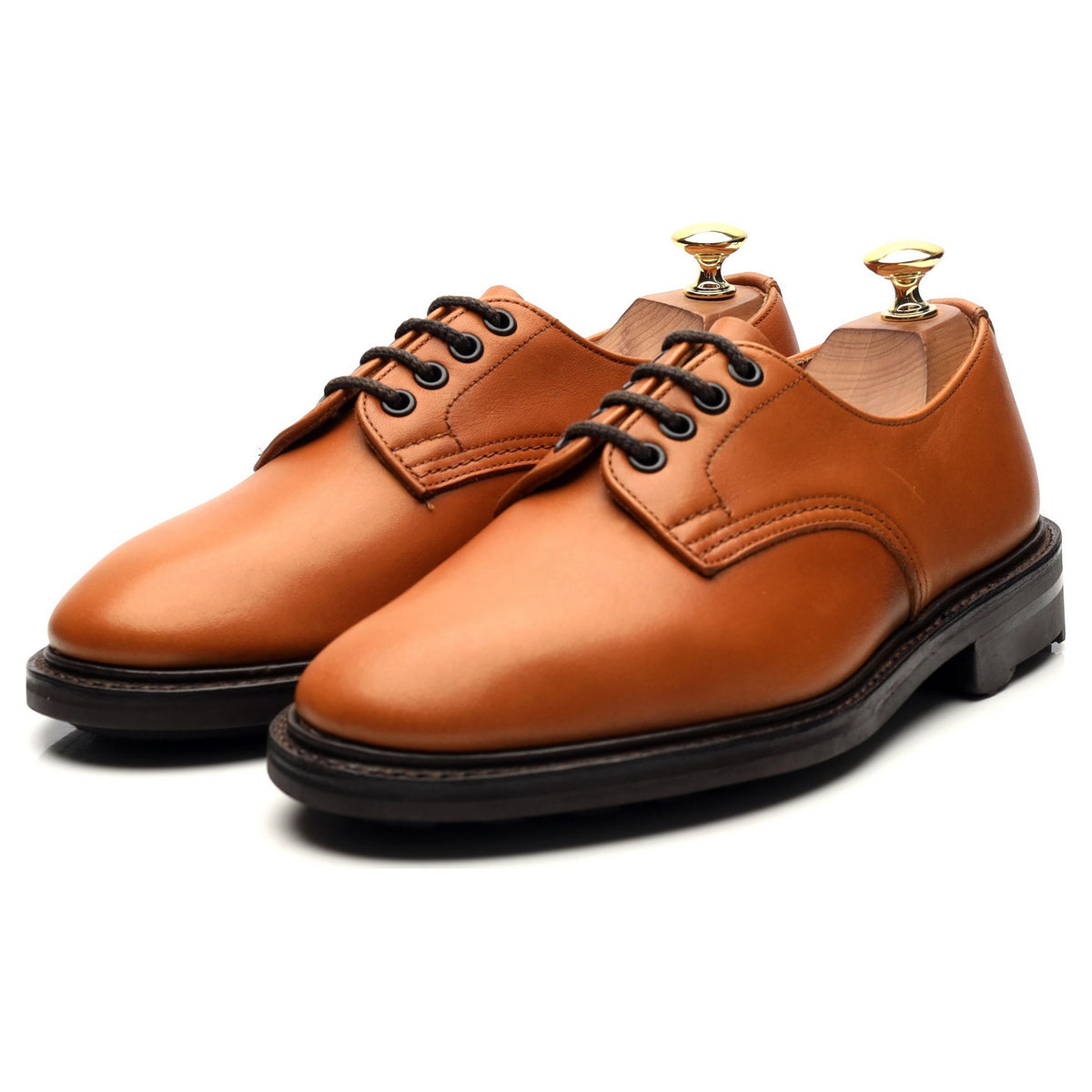 &#39;Daniel&#39; Tan Brown Leather Derby UK 6