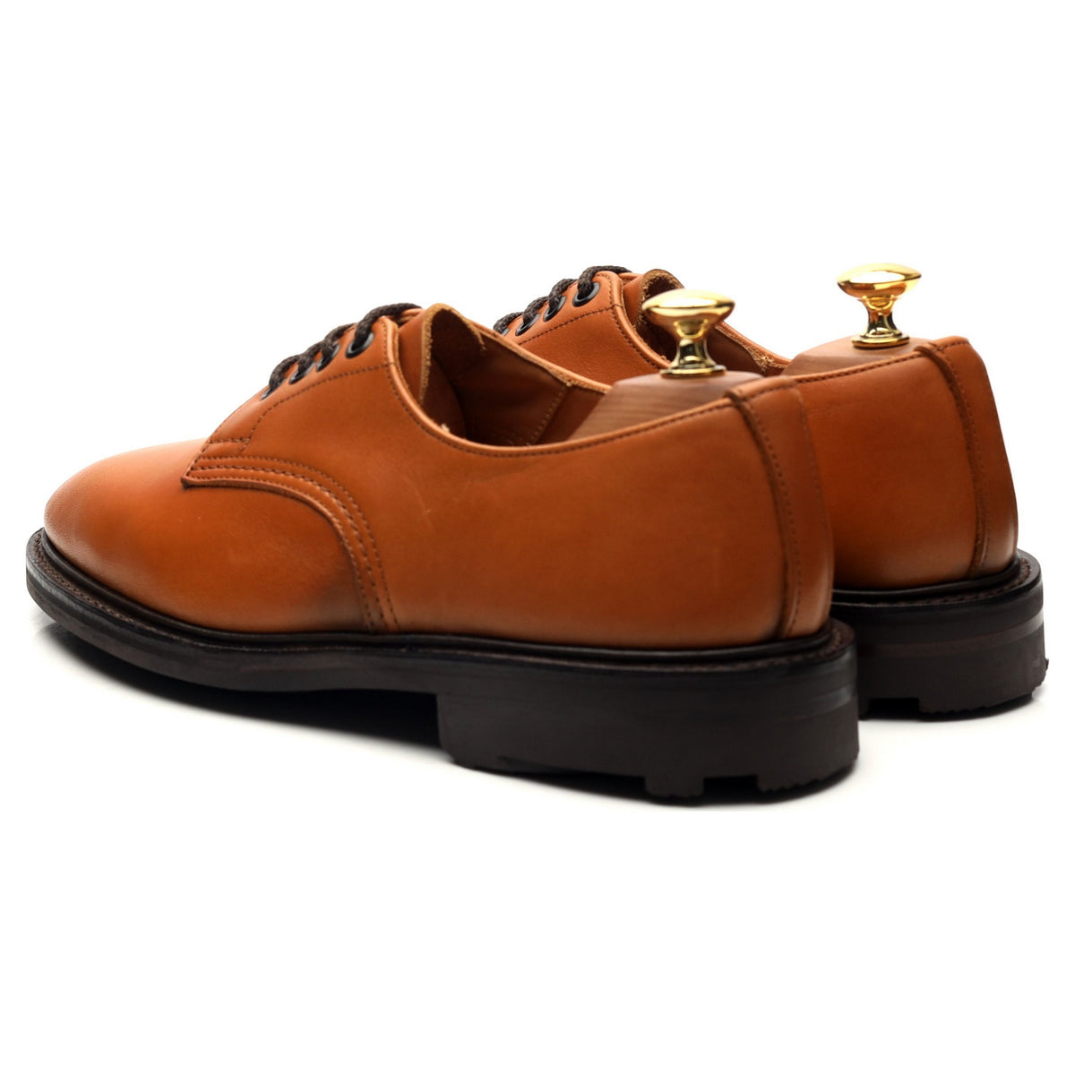 &#39;Daniel&#39; Tan Brown Leather Derby UK 6