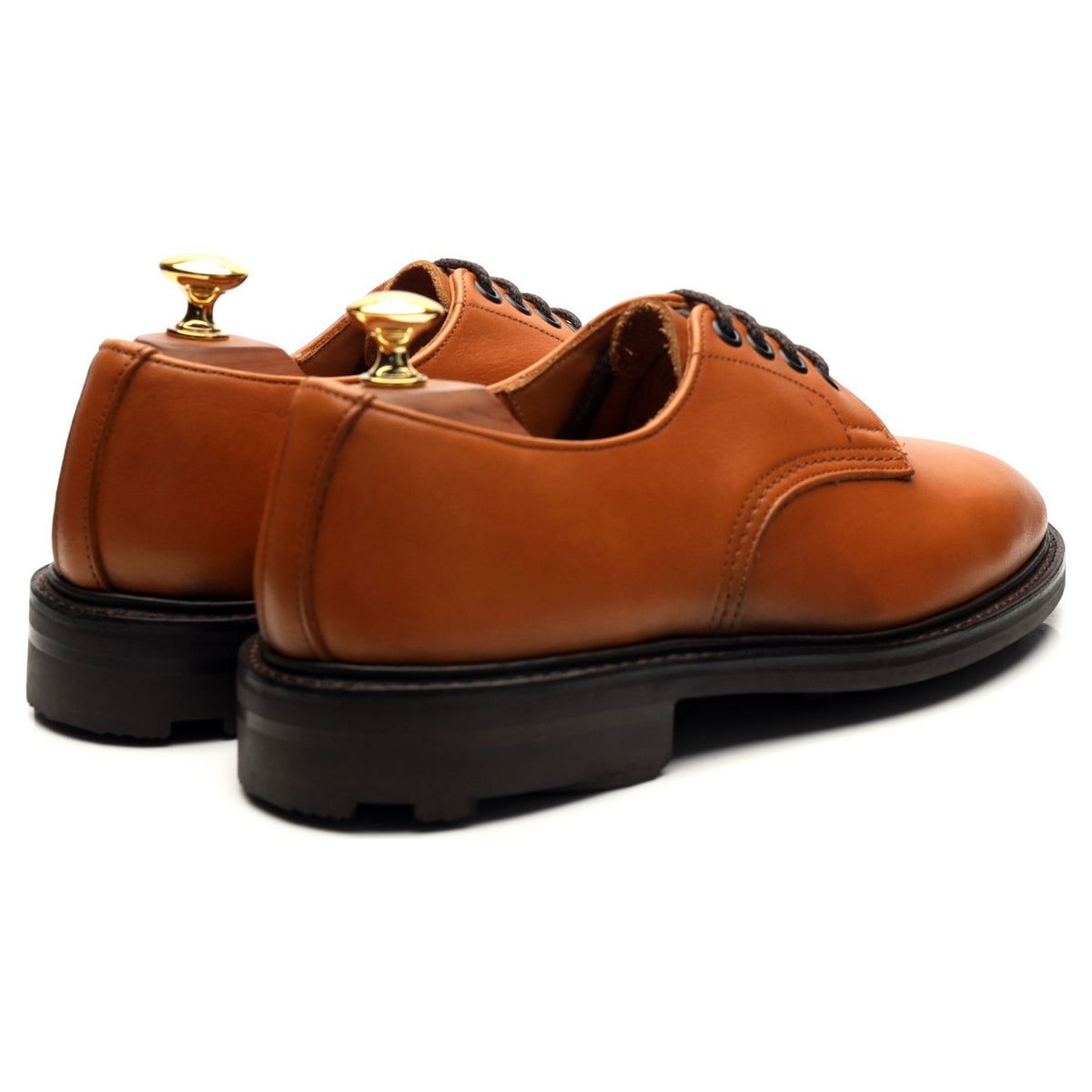 &#39;Daniel&#39; Tan Brown Leather Derby UK 6