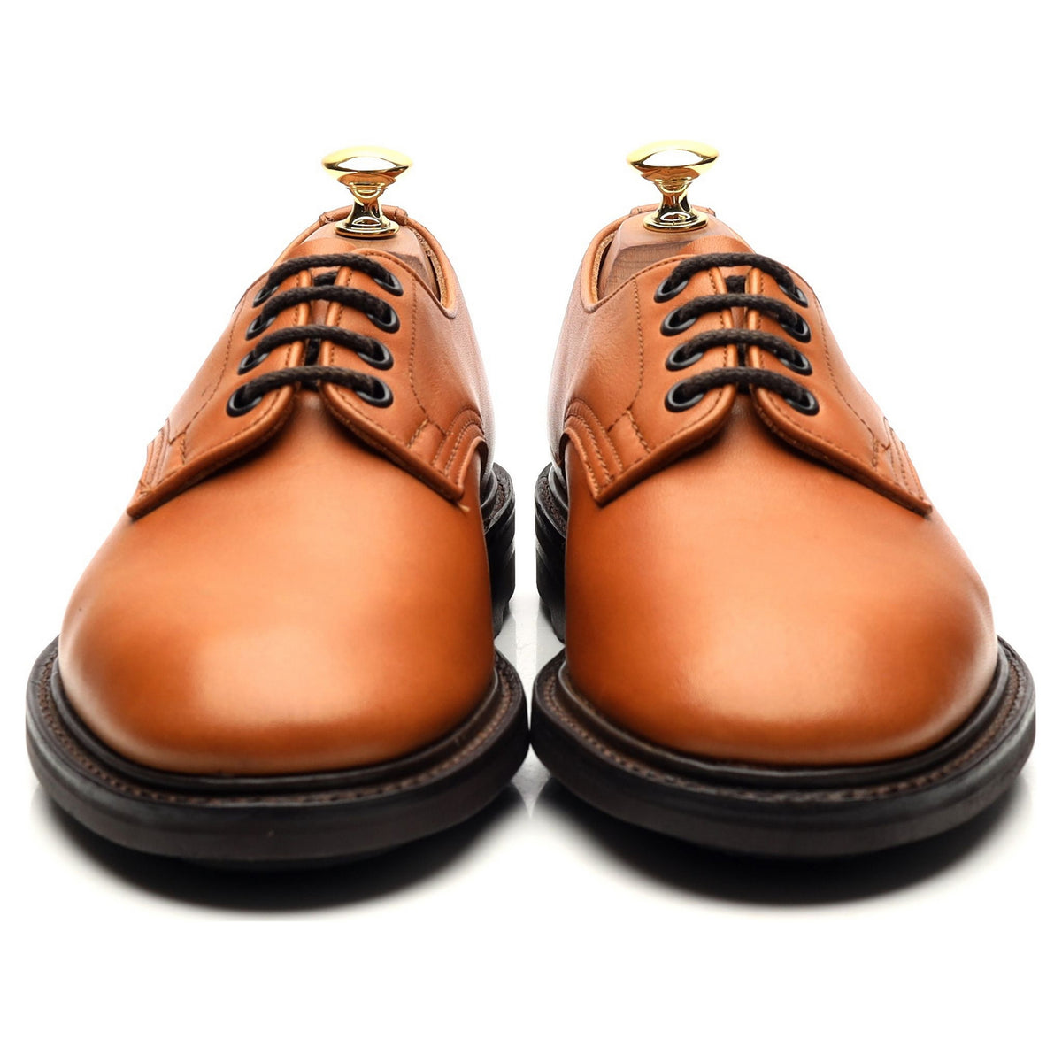 &#39;Daniel&#39; Tan Brown Leather Derby UK 6