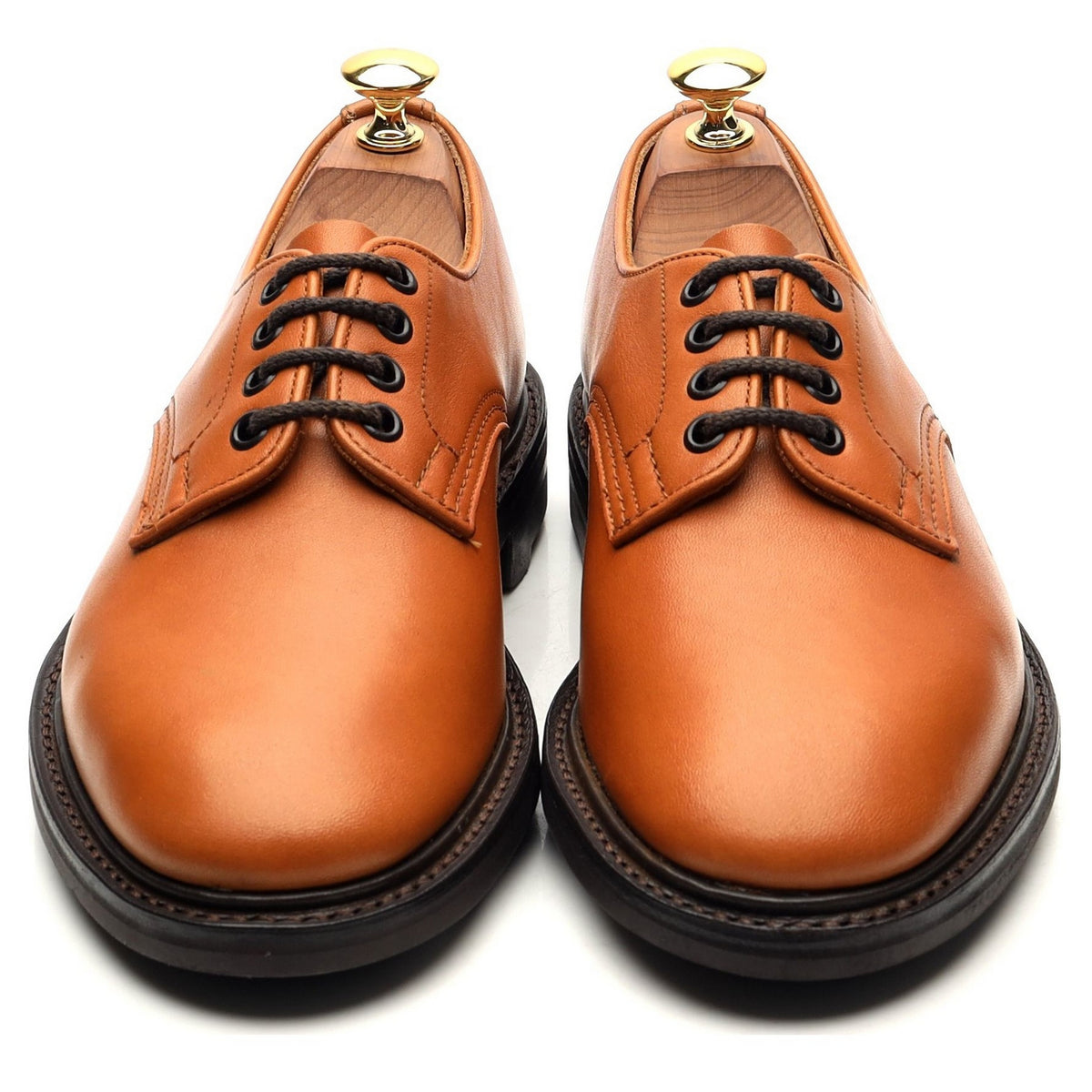 &#39;Daniel&#39; Tan Brown Leather Derby UK 6