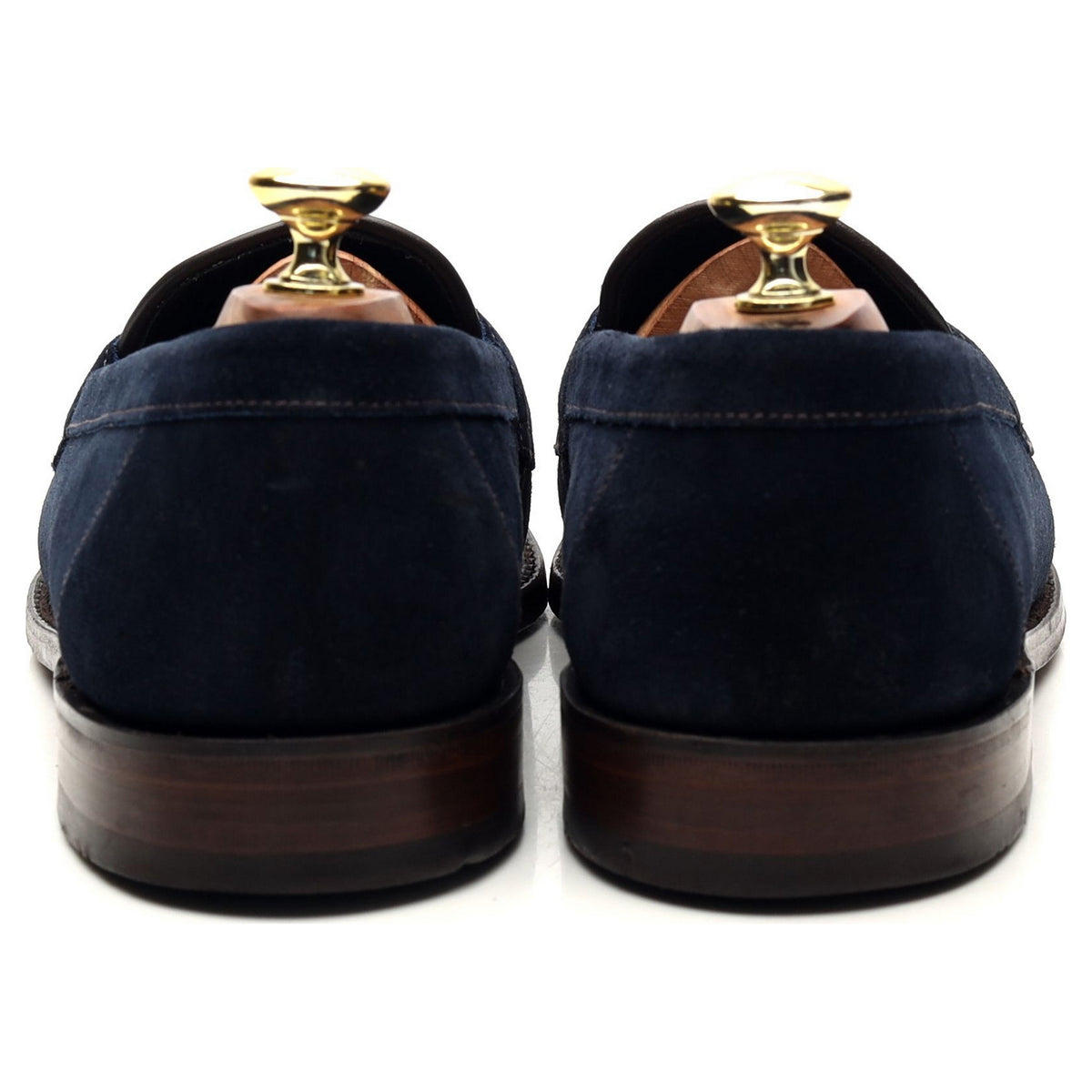 &#39;Eton&#39; Navy Blue Suede Loafers UK 7.5 F