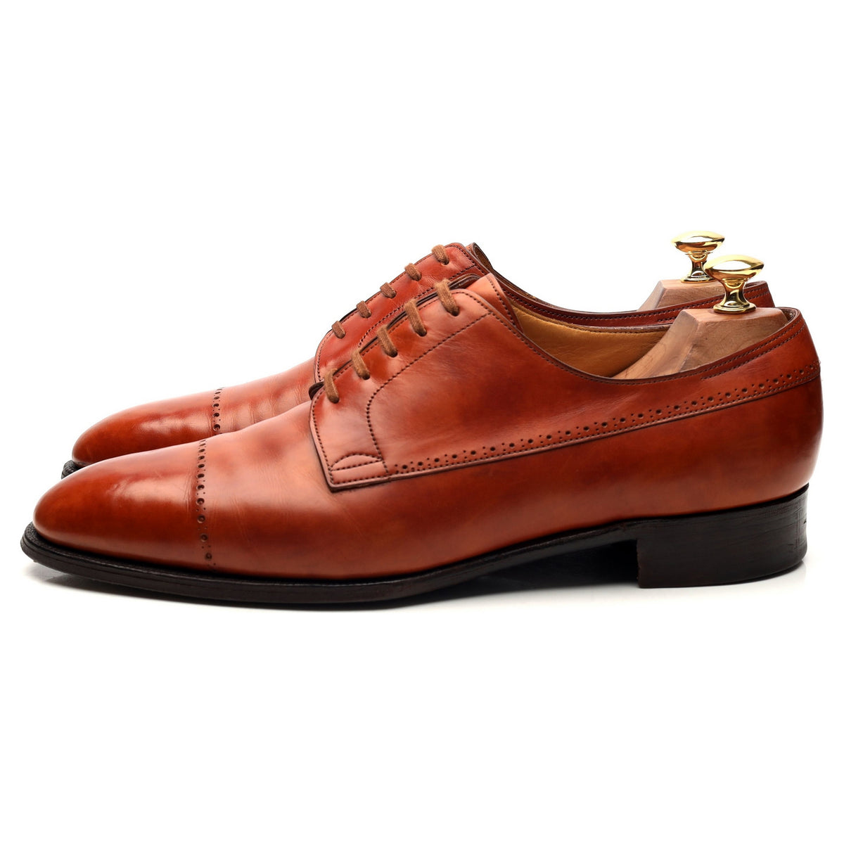 &#39;Haddon&#39; Tan Brown Leather Derby UK 9 E