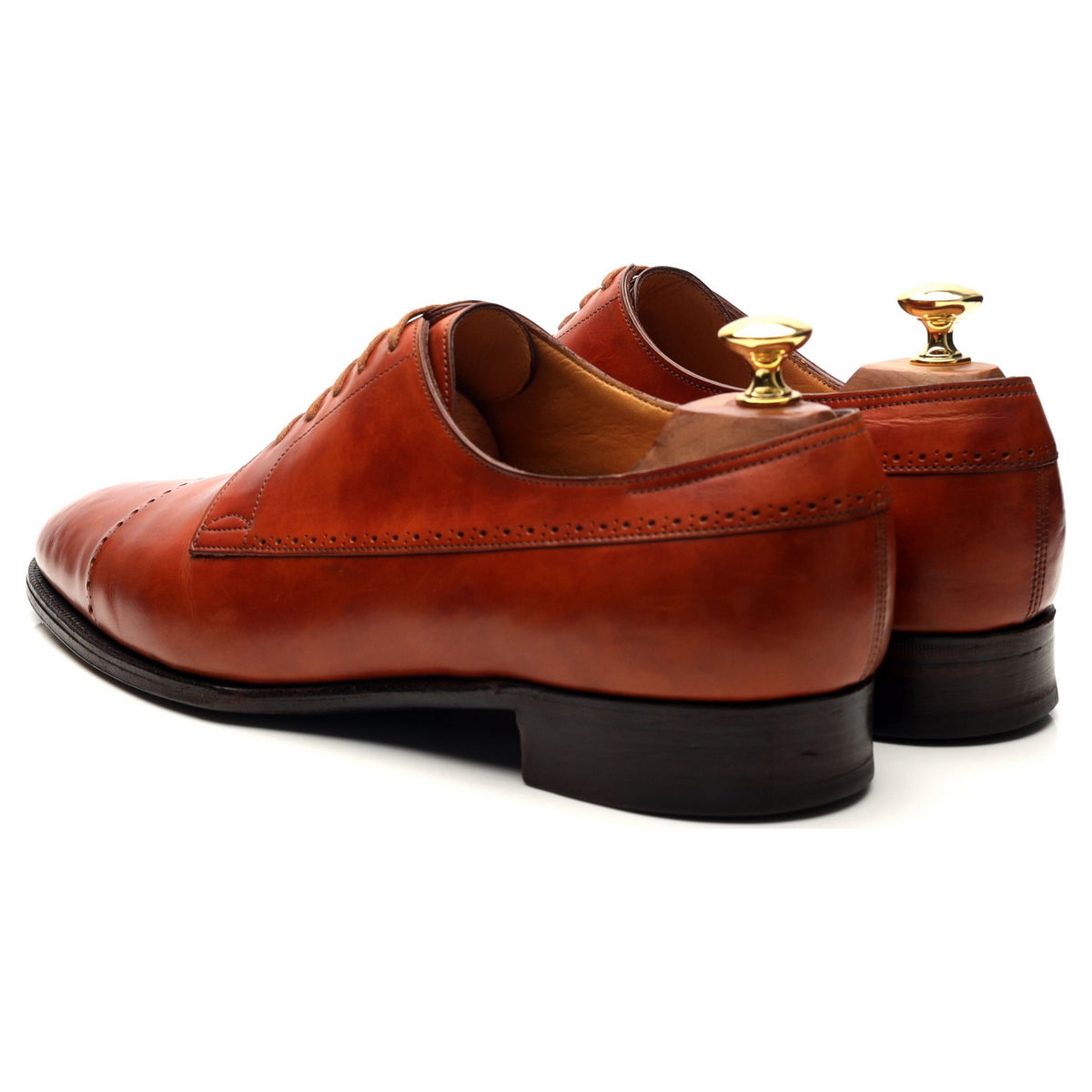 &#39;Haddon&#39; Tan Brown Leather Derby UK 9 E