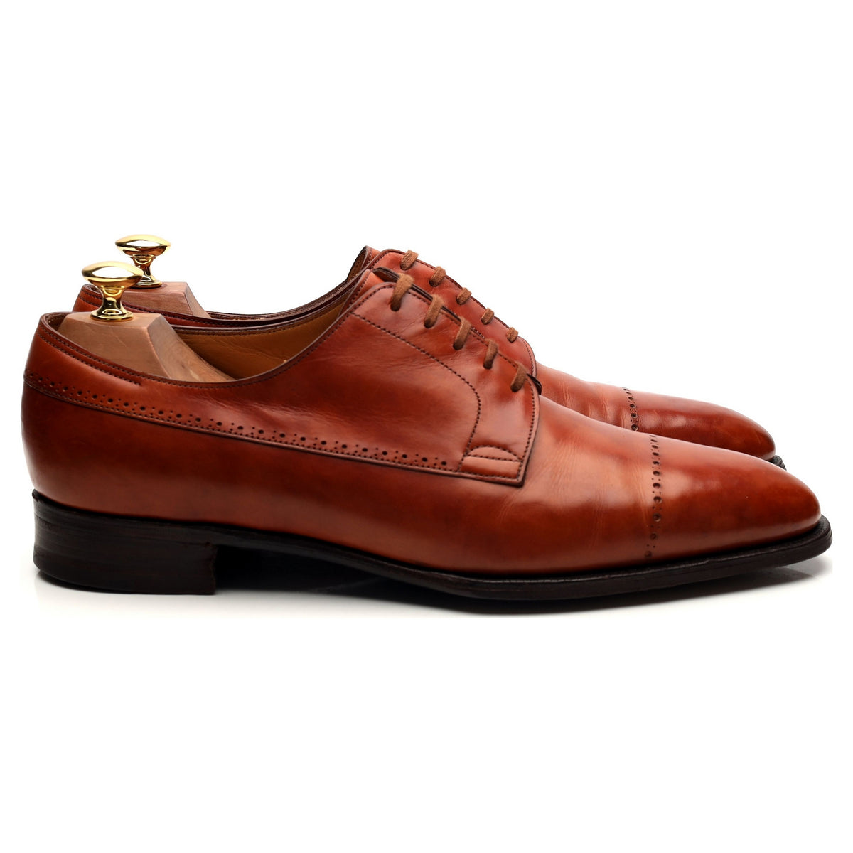 &#39;Haddon&#39; Tan Brown Leather Derby UK 9 E