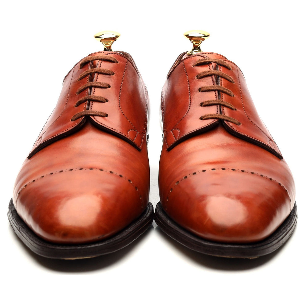 &#39;Haddon&#39; Tan Brown Leather Derby UK 9 E