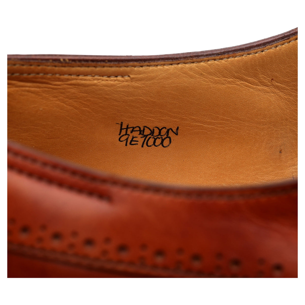 &#39;Haddon&#39; Tan Brown Leather Derby UK 9 E