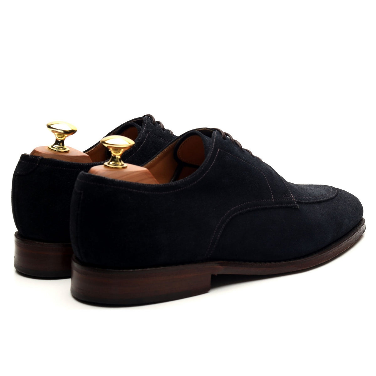 1880 &#39;Ealing&#39; Navy Blue Suede Derby UK 7 F