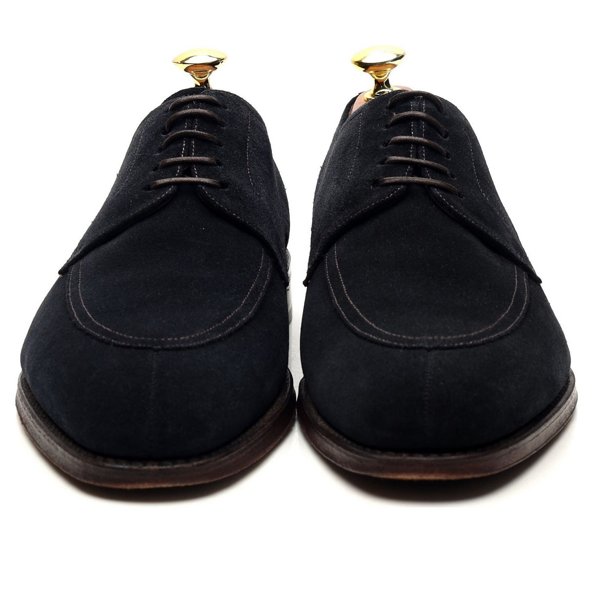 1880 &#39;Ealing&#39; Navy Blue Suede Derby UK 7 F