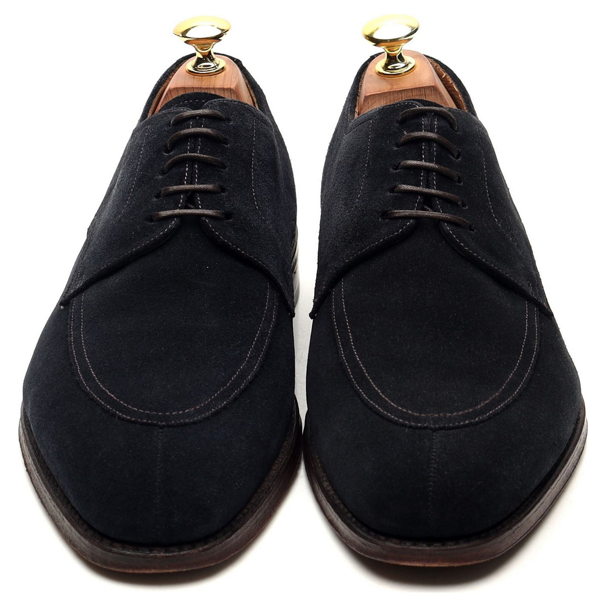 1880 &#39;Ealing&#39; Navy Blue Suede Derby UK 7 F