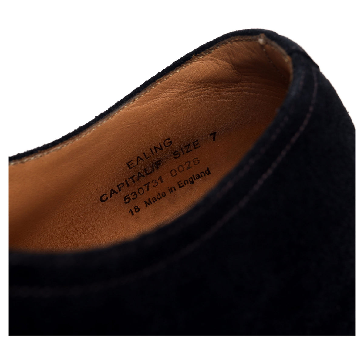 1880 &#39;Ealing&#39; Navy Blue Suede Derby UK 7 F