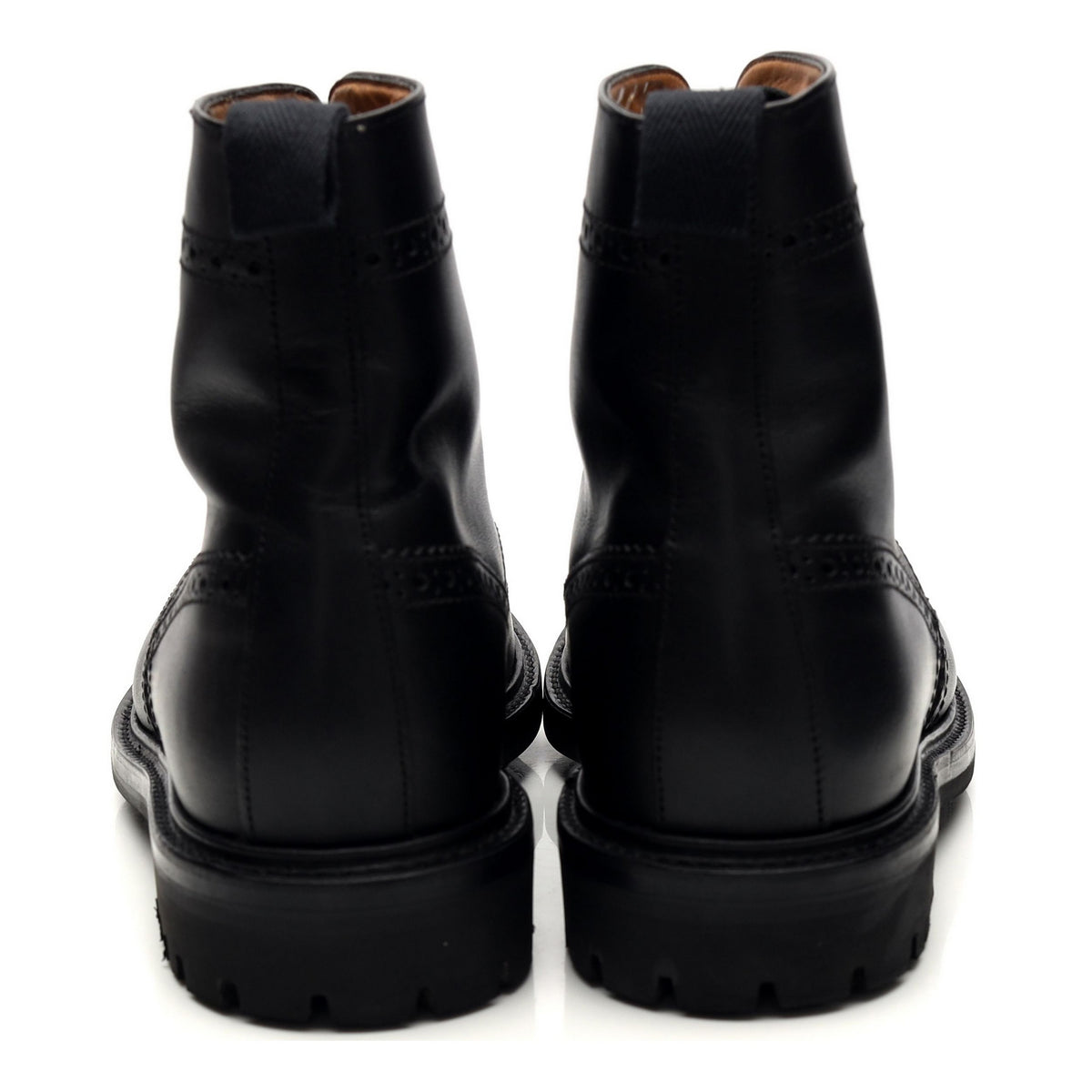 &#39;Cheltenham&#39; Black Leather Brogue Boots UK 9 F