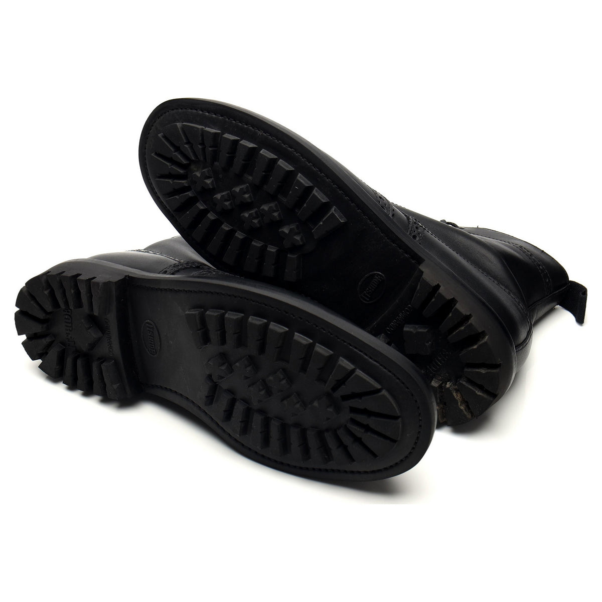 &#39;Cheltenham&#39; Black Leather Brogue Boots UK 9 F