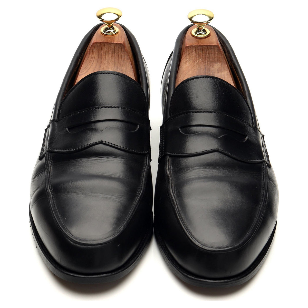Black Leather Loafers UK 8.5