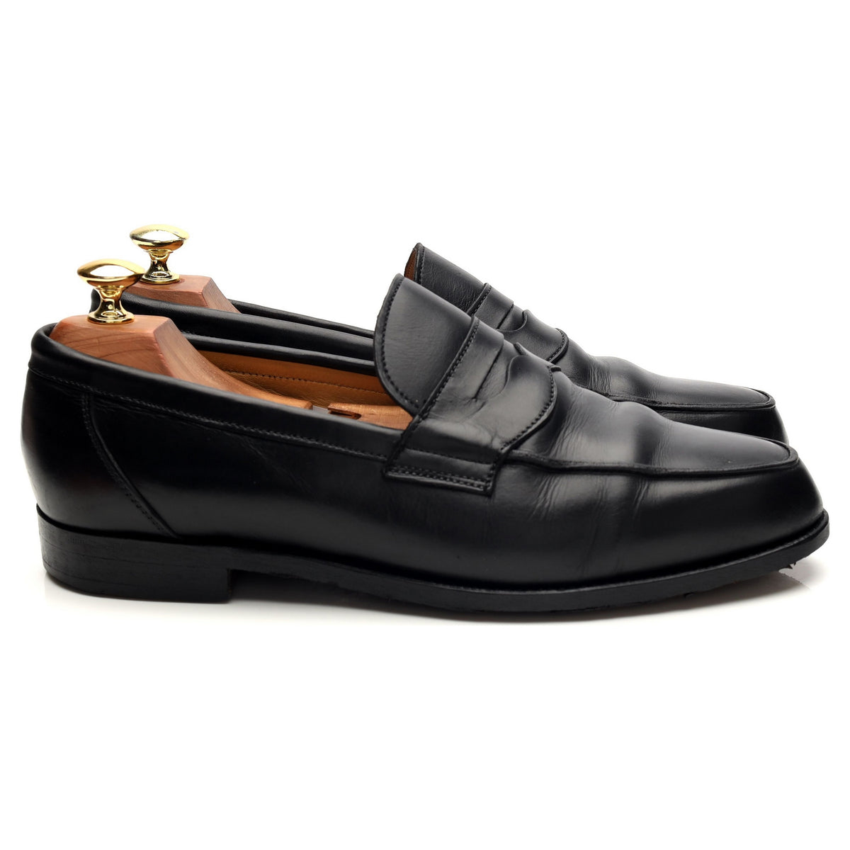 Black Leather Loafers UK 8.5