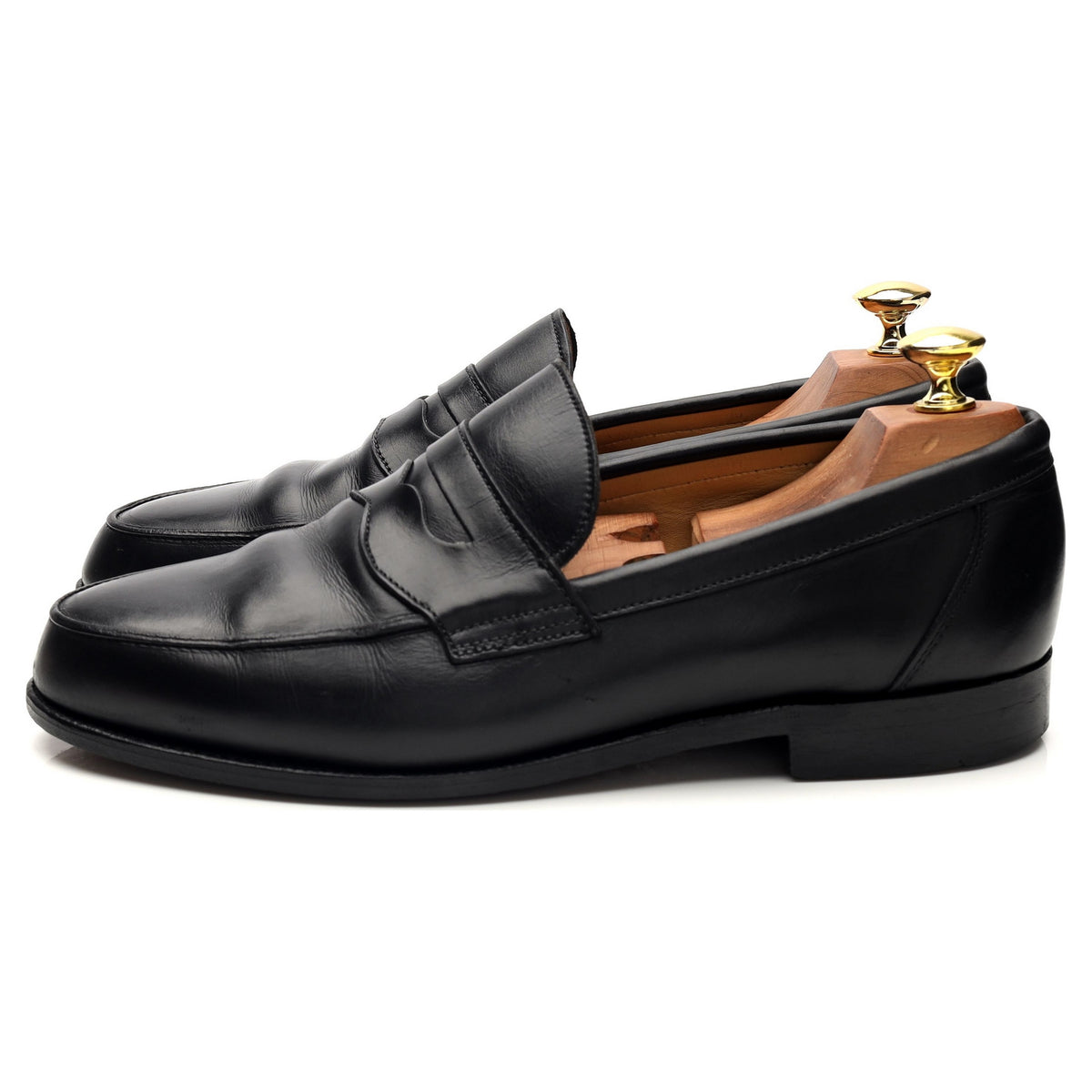 Black Leather Loafers UK 8.5