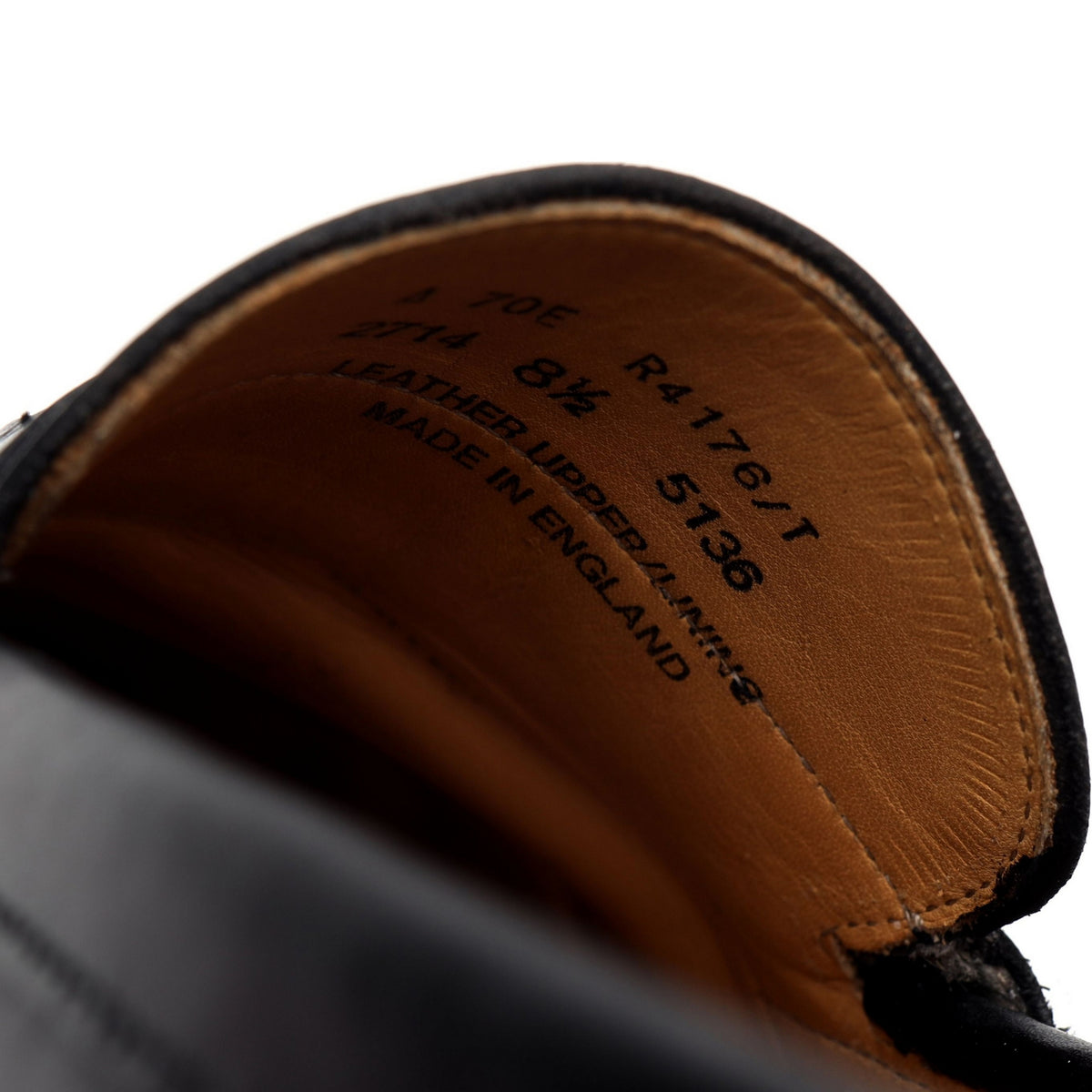 Black Leather Loafers UK 8.5