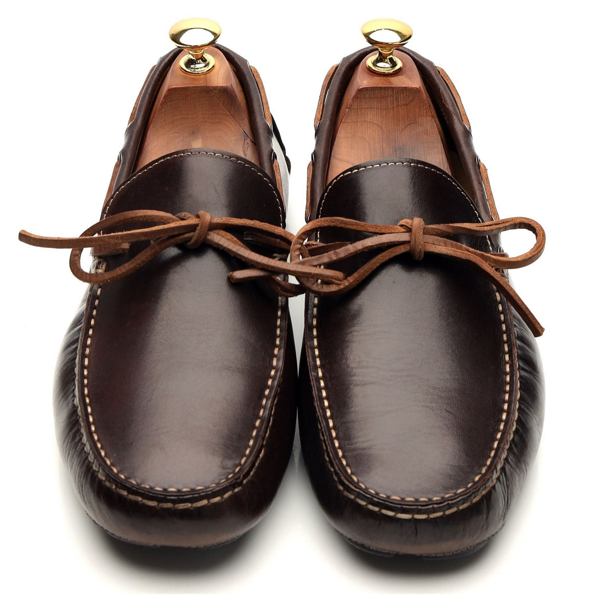 Dark Brown Leather Driving Loafer UK 8