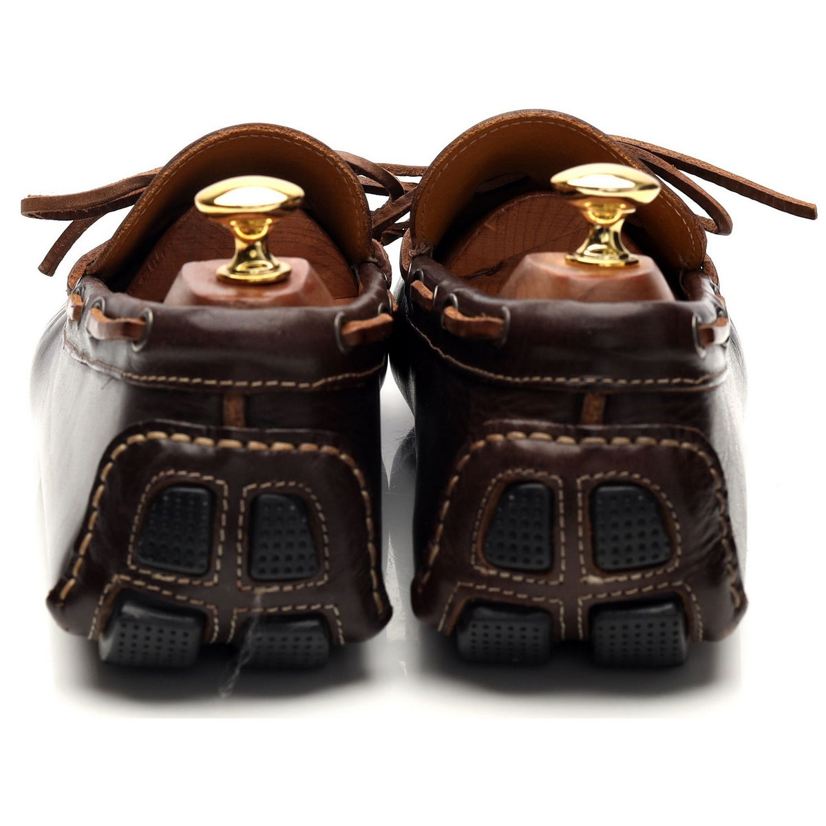 Dark Brown Leather Driving Loafer UK 8