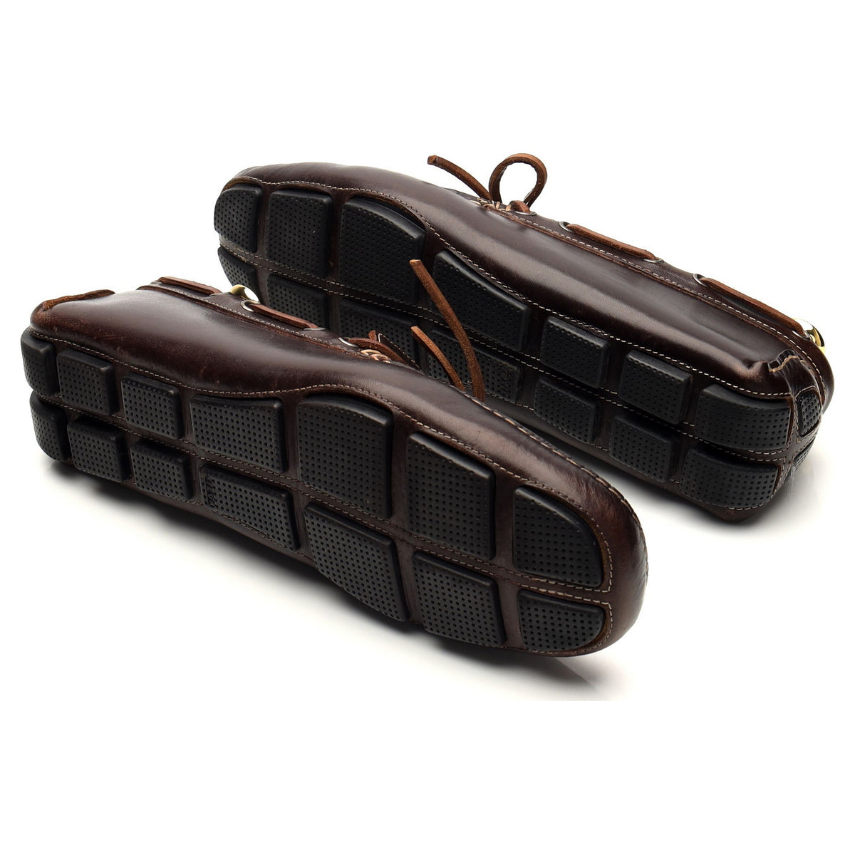 Dark Brown Leather Driving Loafer UK 8