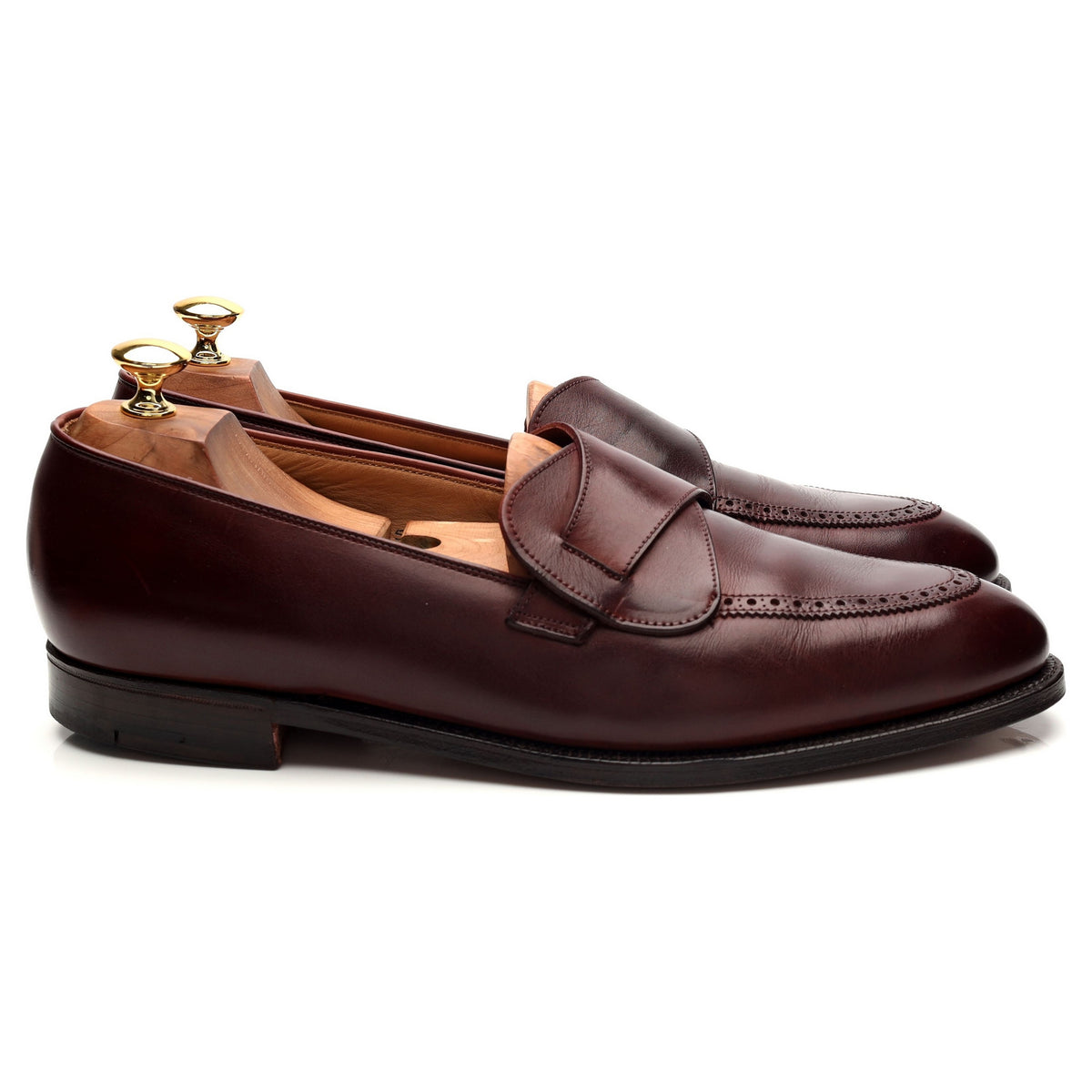 New &amp; Lingwood Burgundy Leather Butterfly Loafers UK 10 E