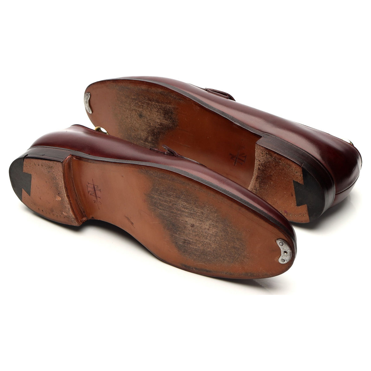 New &amp; Lingwood Burgundy Leather Butterfly Loafers UK 10 E