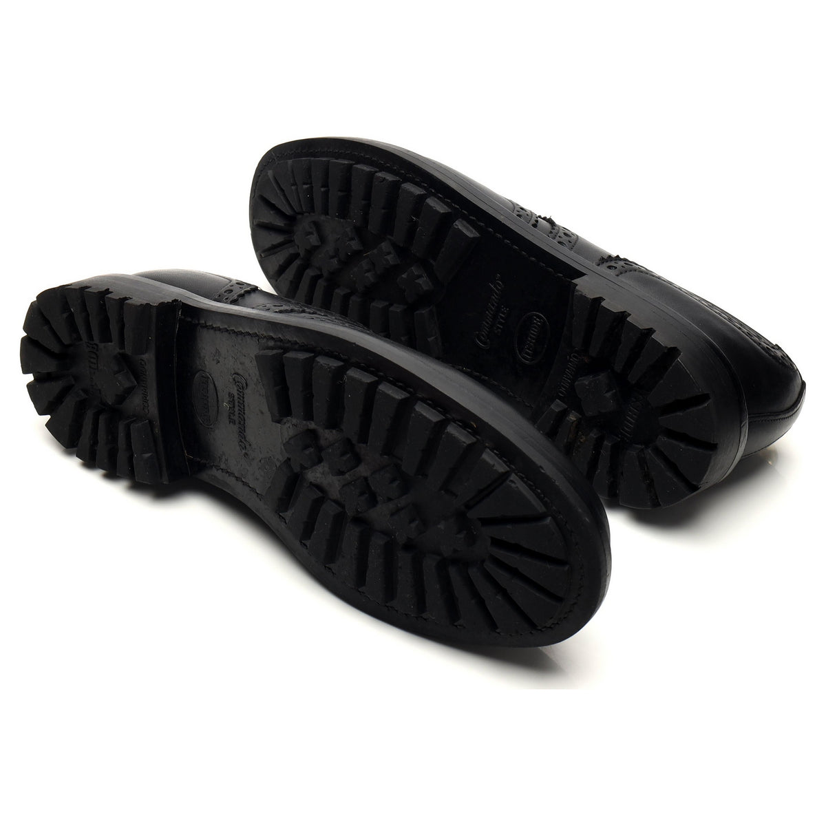 &#39;Salisbury&#39; Black Leather Derby Brogues UK 11 F