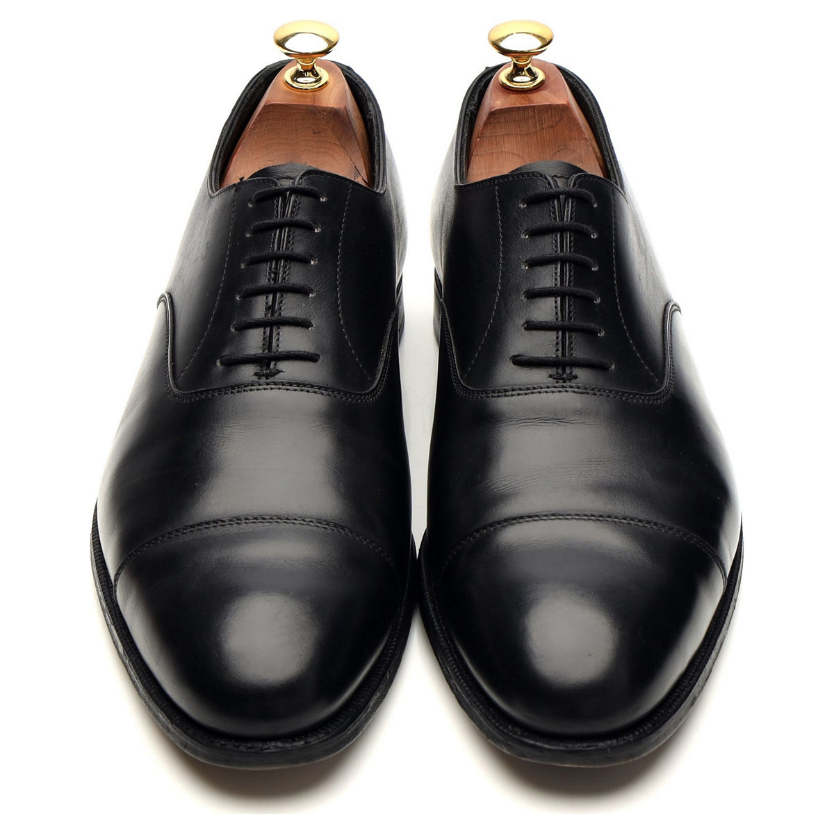 &#39;Lonsdale&#39; Black Leather Oxford UK 9 E