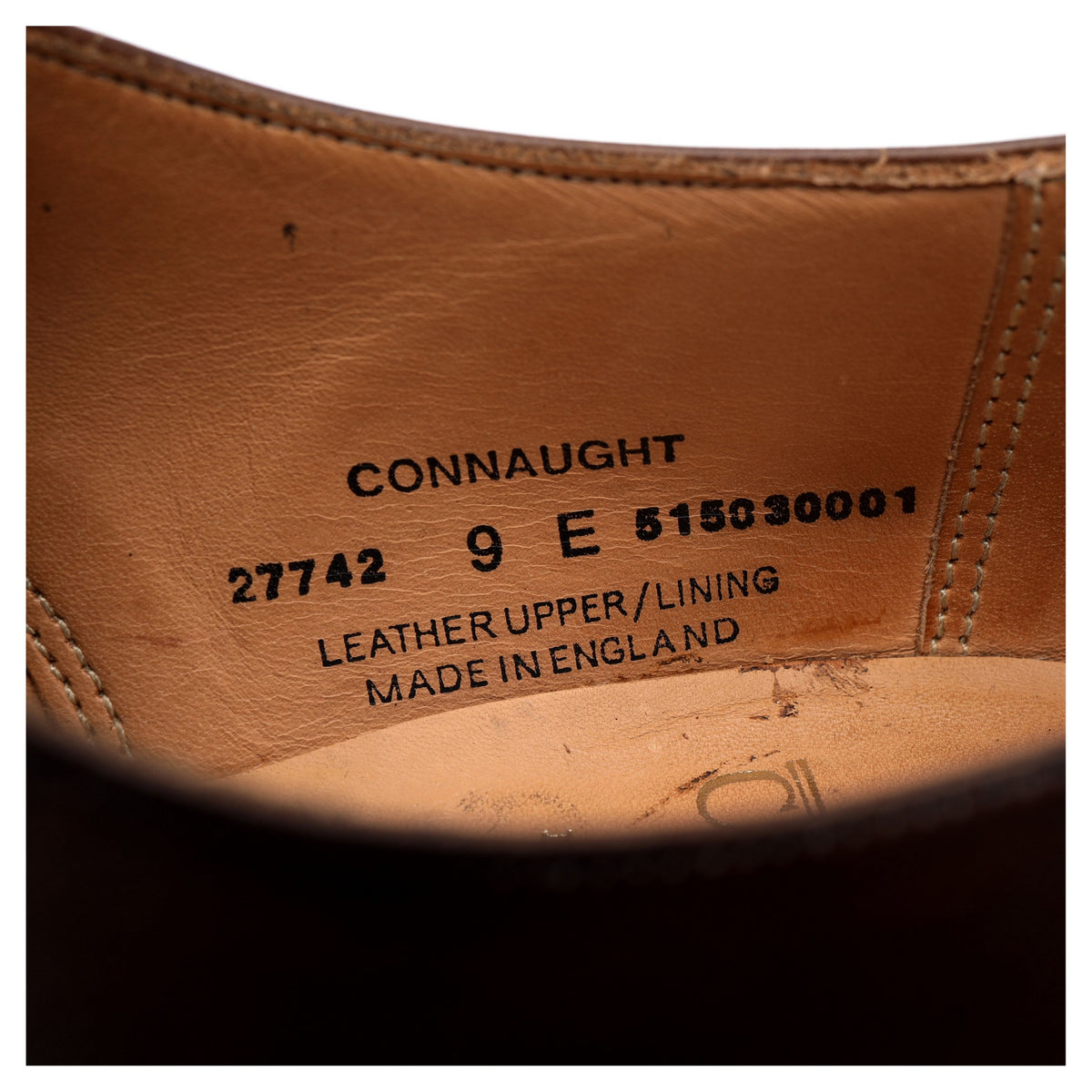 &#39;Connaught&#39; Brown Leather Oxford UK 9 E