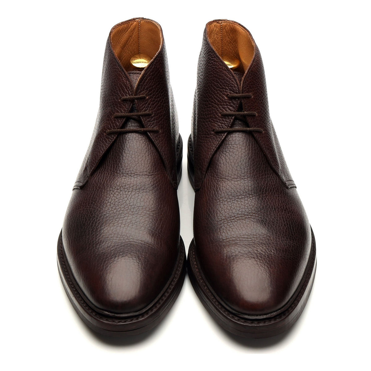 &#39;Brecon&#39; Dark Brown Grain Leather Chukka Boots UK 9 E
