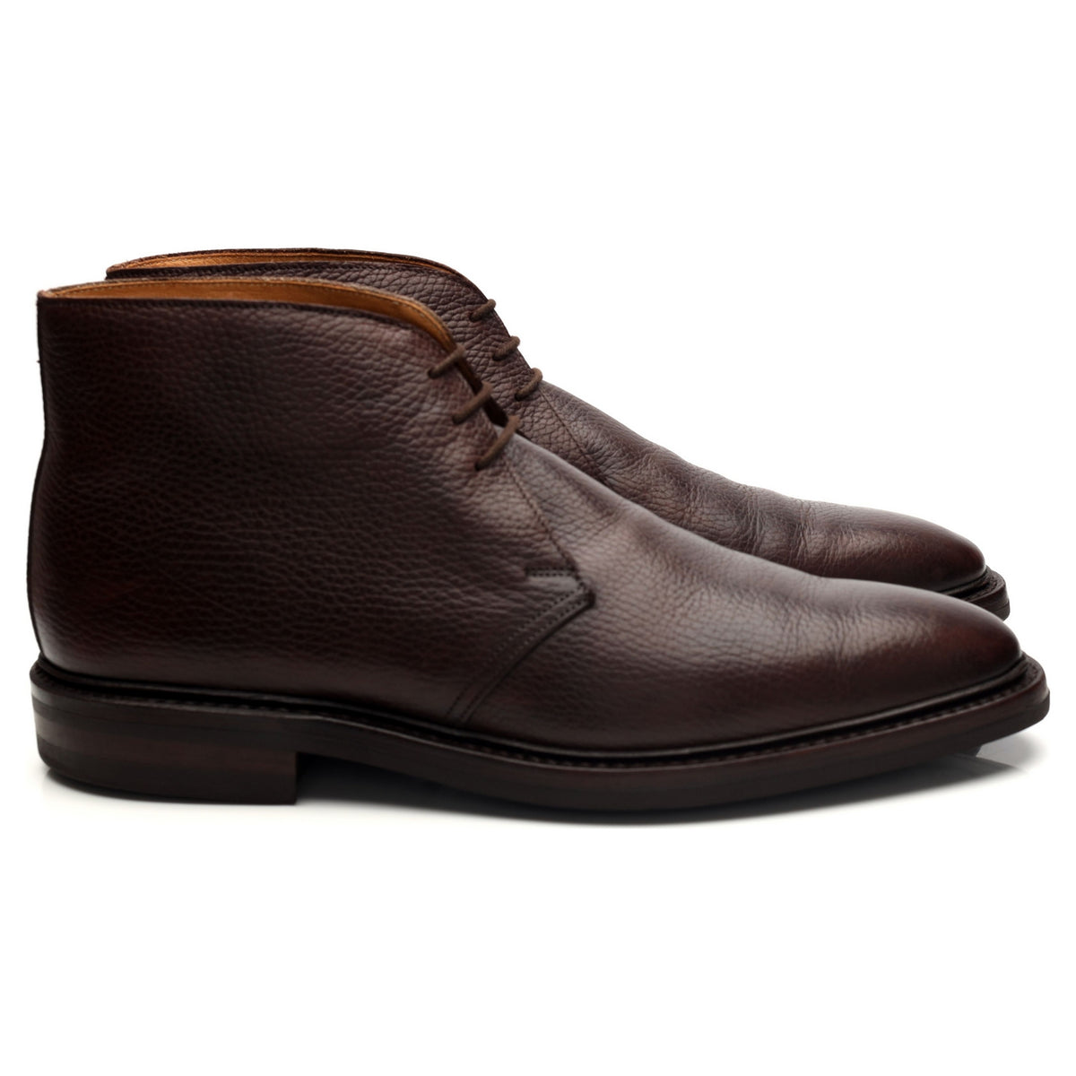 &#39;Brecon&#39; Dark Brown Grain Leather Chukka Boots UK 9 E