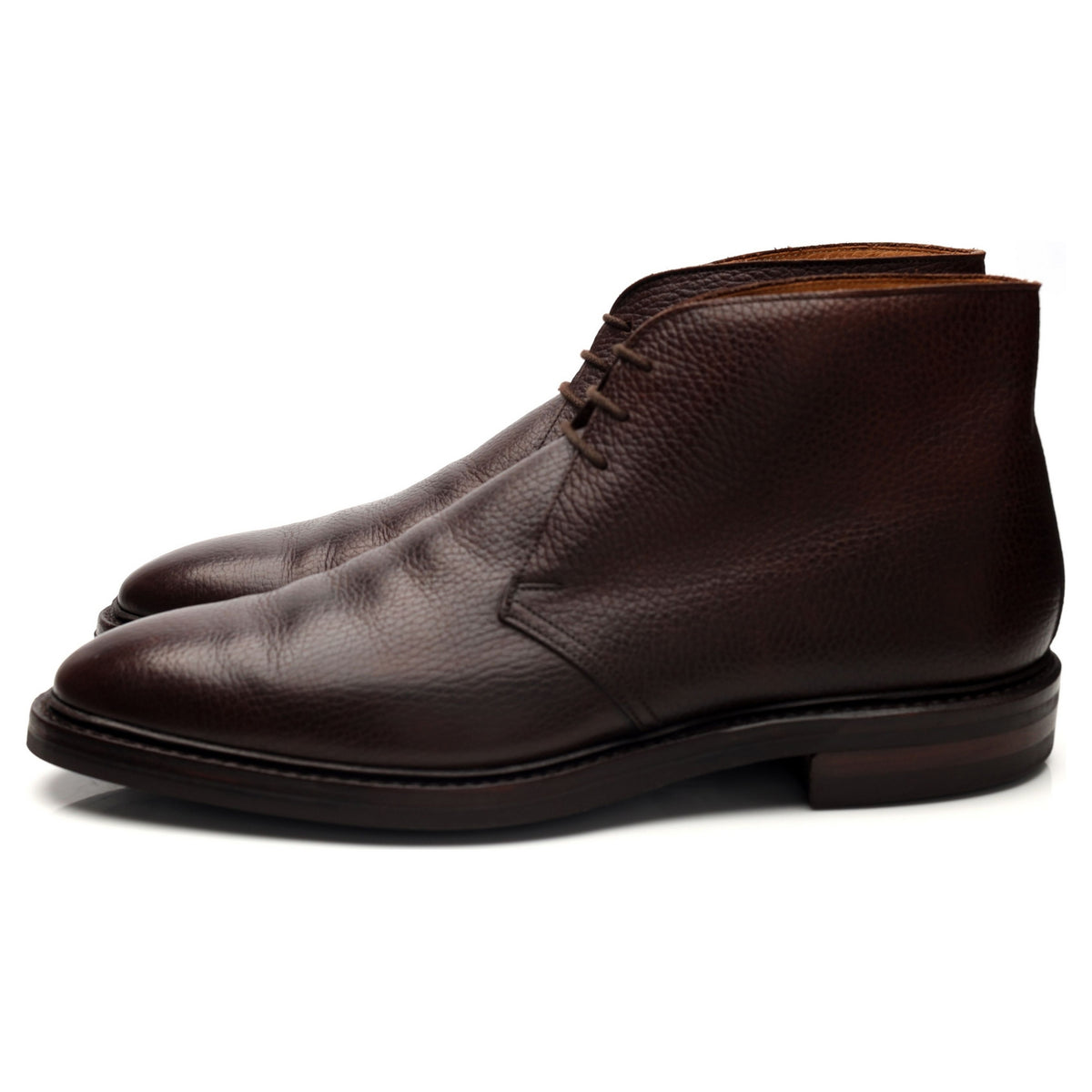 &#39;Brecon&#39; Dark Brown Grain Leather Chukka Boots UK 9 E
