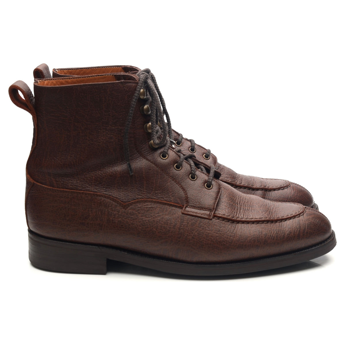 &#39;Bridger&#39; Dark Brown Leather Split Toe Boots UK 8.5