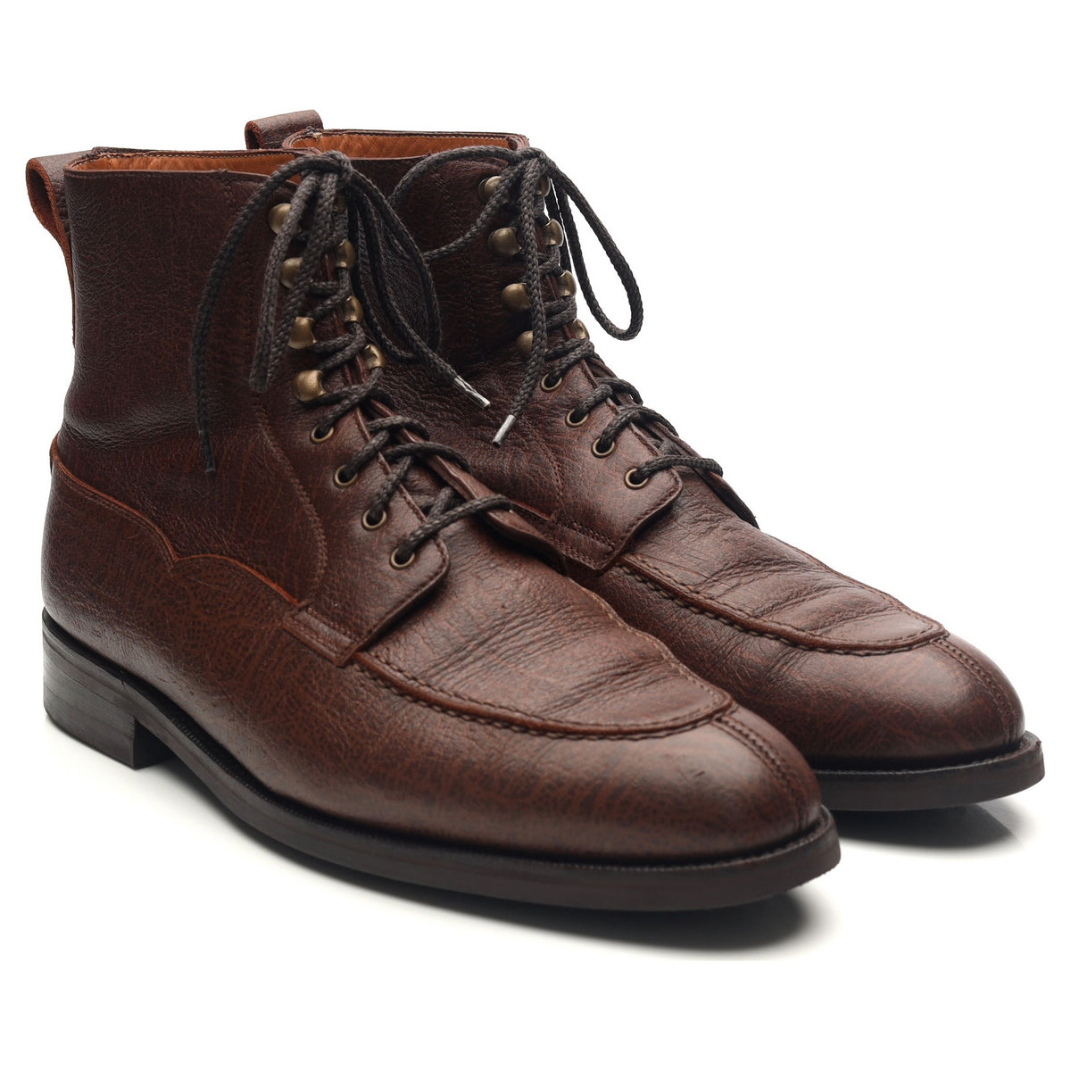 &#39;Bridger&#39; Dark Brown Leather Split Toe Boots UK 8.5