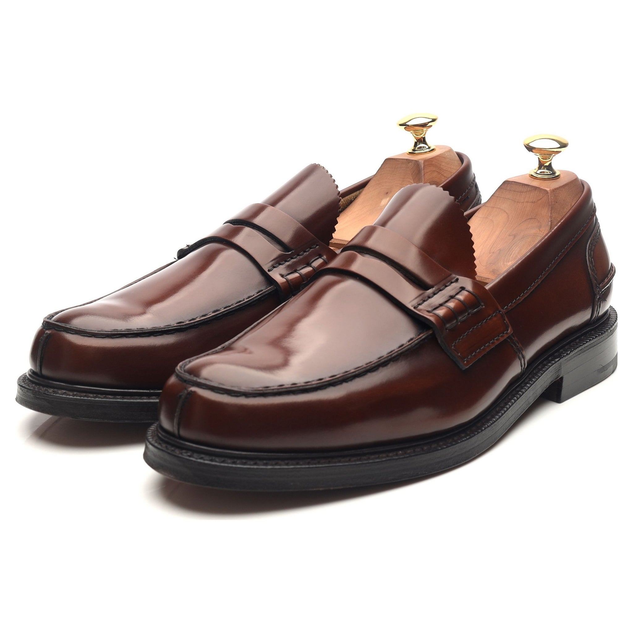Willenhall' Brown Leather Loafers UK 9 G - Abbot's Shoes