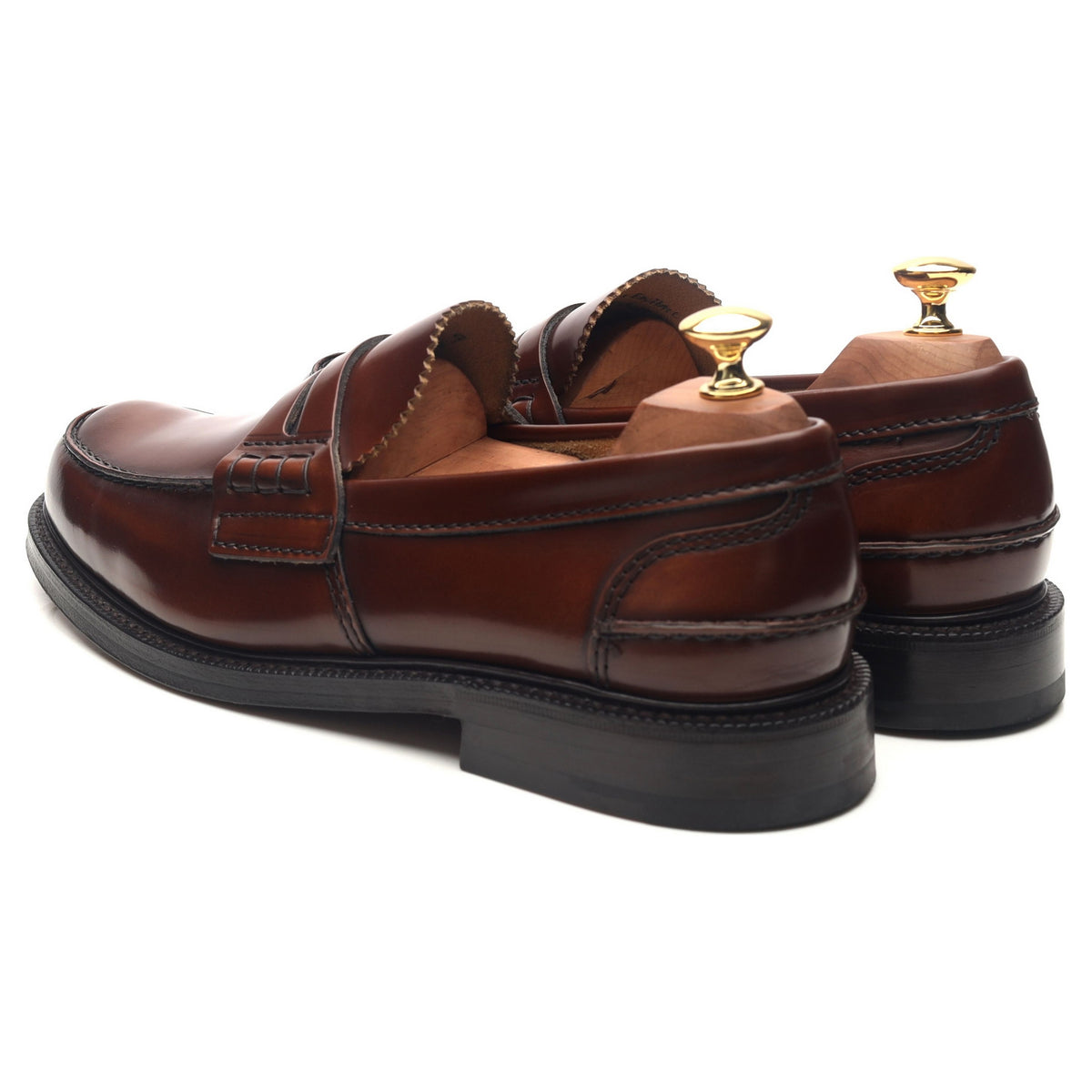 &#39;Willenhall&#39; Brown Leather Loafers UK 9 G