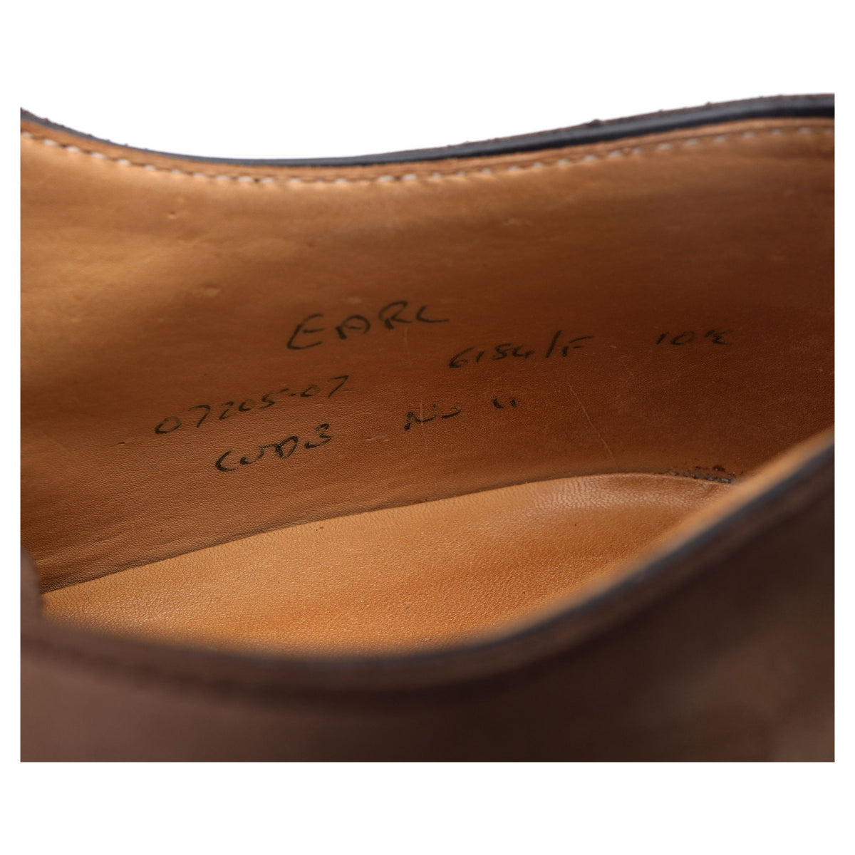 &#39;Earl&#39; Light Brown Nubuck Suede Derby UK 10.5 F