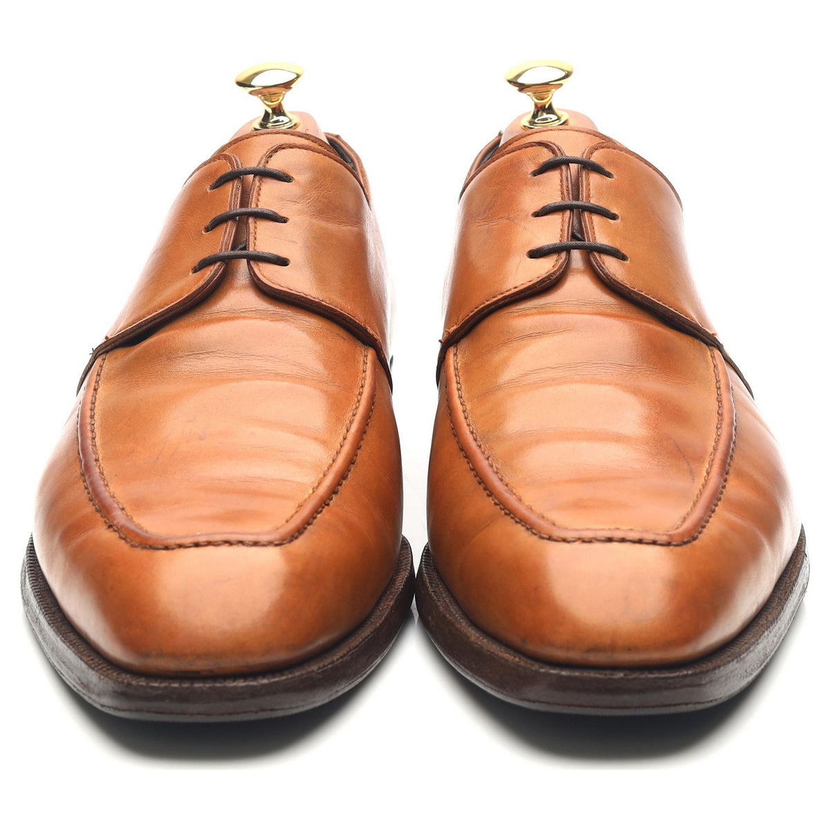 Tan Brown Leather Apron Derby UK 10.5 E