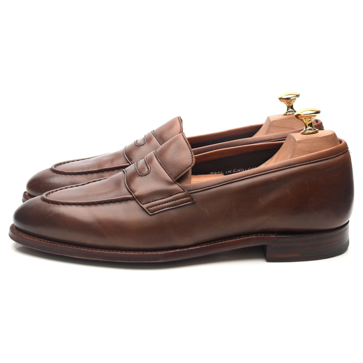 &#39;Aldgate&#39; Brown Leather Loafers UK 10 E