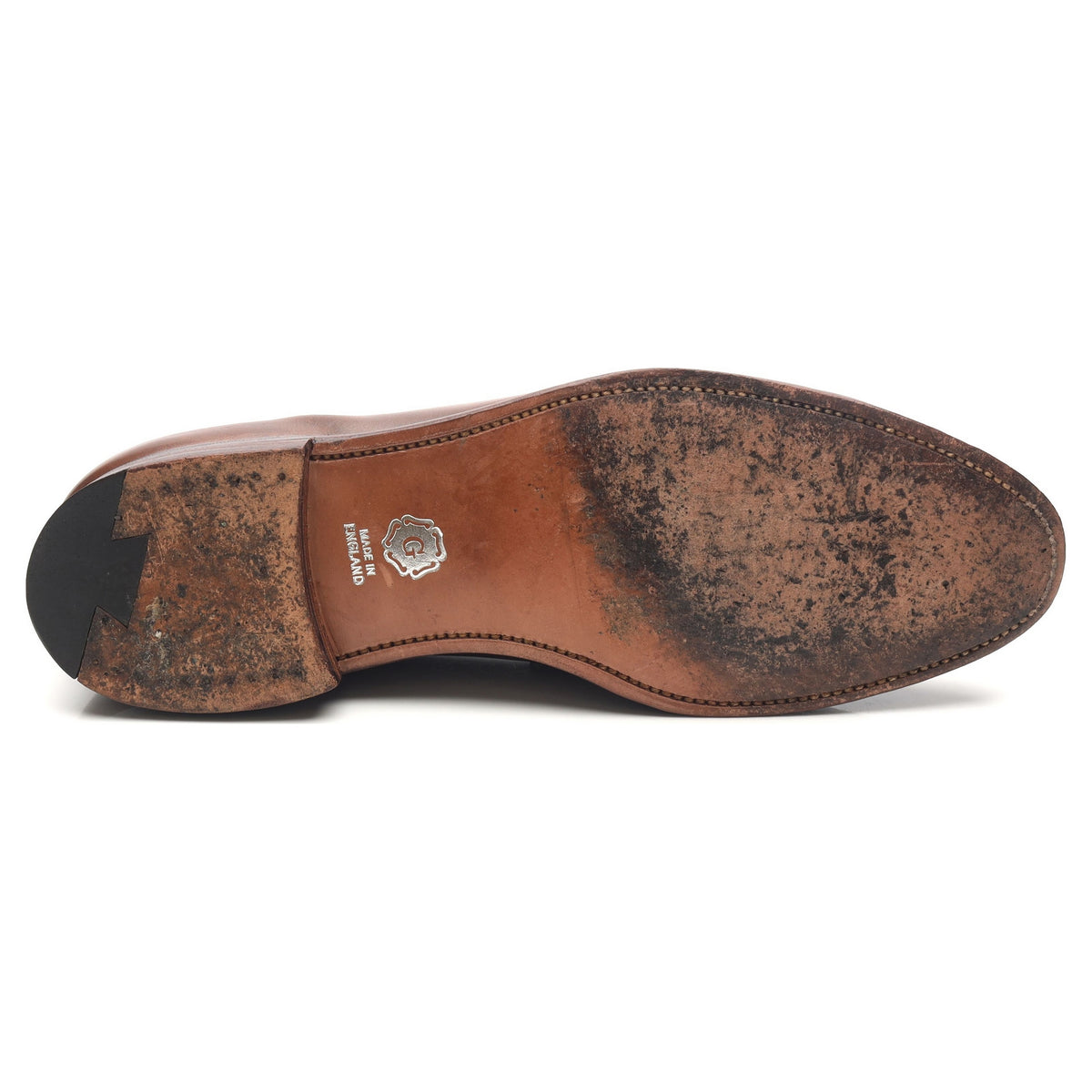 &#39;Aldgate&#39; Brown Leather Loafers UK 10 E