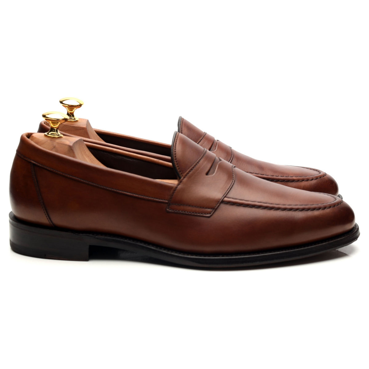 1880 &#39;Hornbeam&#39; Brown Leather Loafers UK 9.5 F