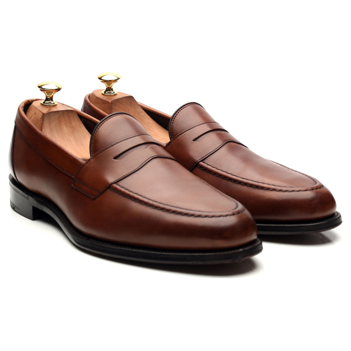 1880 &#39;Hornbeam&#39; Brown Leather Loafers UK 9.5 F