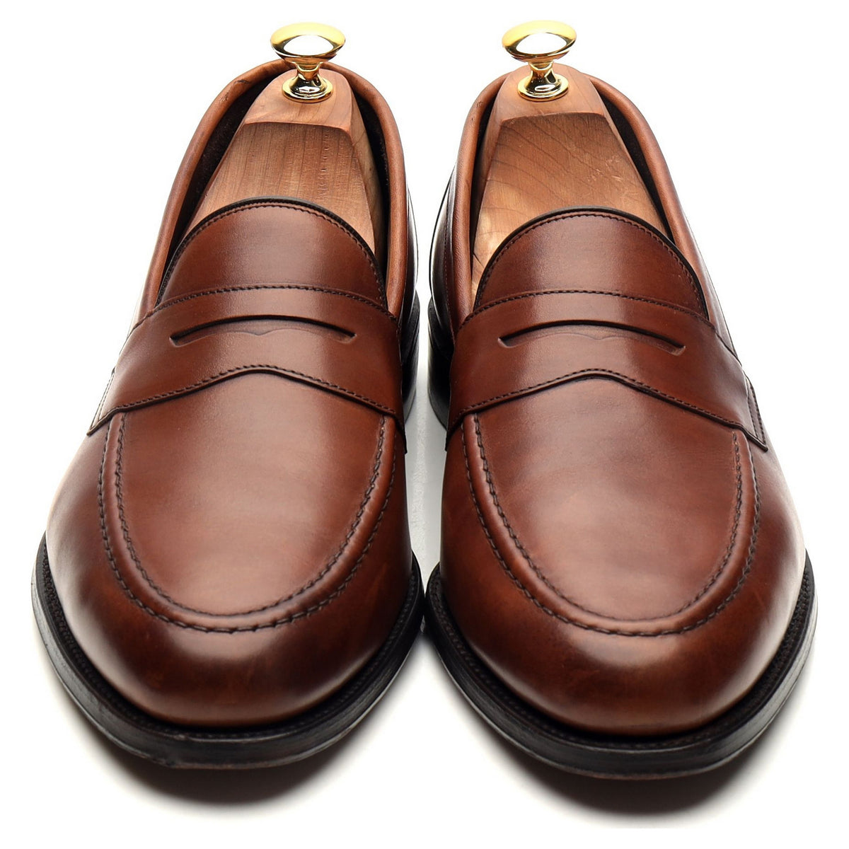 1880 &#39;Hornbeam&#39; Brown Leather Loafers UK 9.5 F