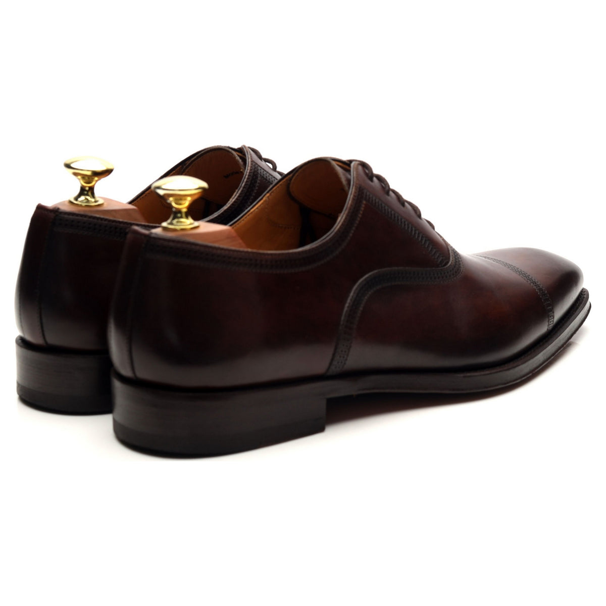 &#39;Domino Punch&#39; Dark Brown Leather Oxford UK 7 EU 41